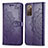 Funda de Cuero Cartera con Soporte Patron de Moda Carcasa para Samsung Galaxy S20 FE 4G Morado