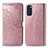 Funda de Cuero Cartera con Soporte Patron de Moda Carcasa para Samsung Galaxy S20 Oro Rosa