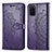 Funda de Cuero Cartera con Soporte Patron de Moda Carcasa para Samsung Galaxy S20 Plus 5G Morado