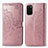 Funda de Cuero Cartera con Soporte Patron de Moda Carcasa para Samsung Galaxy S20 Plus 5G Oro Rosa