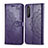 Funda de Cuero Cartera con Soporte Patron de Moda Carcasa para Sony Xperia 1 II Morado