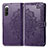 Funda de Cuero Cartera con Soporte Patron de Moda Carcasa para Sony Xperia 10 IV SOG07 Morado