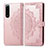 Funda de Cuero Cartera con Soporte Patron de Moda Carcasa para Sony Xperia 5 III Oro Rosa