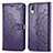 Funda de Cuero Cartera con Soporte Patron de Moda Carcasa para Sony Xperia L3 Morado