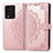 Funda de Cuero Cartera con Soporte Patron de Moda Carcasa para Vivo iQOO 9T 5G Oro Rosa