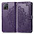 Funda de Cuero Cartera con Soporte Patron de Moda Carcasa para Vivo iQOO U3 5G Morado