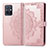 Funda de Cuero Cartera con Soporte Patron de Moda Carcasa para Vivo iQOO Z6 5G Oro Rosa