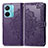 Funda de Cuero Cartera con Soporte Patron de Moda Carcasa para Vivo iQOO Z6 Pro 5G Morado