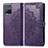 Funda de Cuero Cartera con Soporte Patron de Moda Carcasa para Vivo Y32 4G Morado