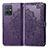 Funda de Cuero Cartera con Soporte Patron de Moda Carcasa para Vivo Y33e 5G Morado