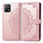 Funda de Cuero Cartera con Soporte Patron de Moda Carcasa para Vivo Y52s t1 5G Oro Rosa