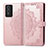 Funda de Cuero Cartera con Soporte Patron de Moda Carcasa para Vivo Y74s 5G Oro Rosa