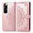 Funda de Cuero Cartera con Soporte Patron de Moda Carcasa para Xiaomi Mi 10S 5G Oro Rosa