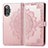 Funda de Cuero Cartera con Soporte Patron de Moda Carcasa para Xiaomi Redmi K40 Gaming 5G Oro Rosa