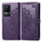 Funda de Cuero Cartera con Soporte Patron de Moda Carcasa para Xiaomi Redmi K50 5G Morado