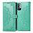 Funda de Cuero Cartera con Soporte Patron de Moda Carcasa para Xiaomi Redmi Note 10 5G Verde