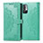 Funda de Cuero Cartera con Soporte Patron de Moda Carcasa para Xiaomi Redmi Note 10 JE 5G Verde