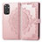 Funda de Cuero Cartera con Soporte Patron de Moda Carcasa para Xiaomi Redmi Note 11S 4G Oro Rosa