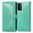 Funda de Cuero Cartera con Soporte Patron de Moda Carcasa para Xiaomi Redmi Note 9 4G Verde