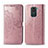 Funda de Cuero Cartera con Soporte Patron de Moda Carcasa para Xiaomi Redmi Note 9 Oro Rosa