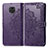 Funda de Cuero Cartera con Soporte Patron de Moda Carcasa para Xiaomi Redmi Note 9 Pro Max Morado