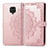 Funda de Cuero Cartera con Soporte Patron de Moda Carcasa para Xiaomi Redmi Note 9 Pro Max Oro Rosa