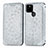 Funda de Cuero Cartera con Soporte Patron de Moda Carcasa S01D para Google Pixel 5a 5G Plata