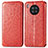 Funda de Cuero Cartera con Soporte Patron de Moda Carcasa S01D para Huawei Honor 50 Lite Rojo