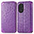 Funda de Cuero Cartera con Soporte Patron de Moda Carcasa S01D para Huawei Honor 50 SE 5G Morado