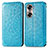 Funda de Cuero Cartera con Soporte Patron de Moda Carcasa S01D para Huawei Honor 60 5G Azul