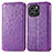 Funda de Cuero Cartera con Soporte Patron de Moda Carcasa S01D para Huawei Honor 60 SE 5G Morado