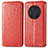 Funda de Cuero Cartera con Soporte Patron de Moda Carcasa S01D para Huawei Honor Magic3 5G Rojo