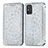 Funda de Cuero Cartera con Soporte Patron de Moda Carcasa S01D para Huawei Honor X10 Max 5G Plata