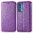 Funda de Cuero Cartera con Soporte Patron de Moda Carcasa S01D para Motorola Moto Edge 20 Pro 5G Morado