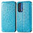 Funda de Cuero Cartera con Soporte Patron de Moda Carcasa S01D para Motorola Moto Edge (2021) 5G Azul