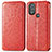 Funda de Cuero Cartera con Soporte Patron de Moda Carcasa S01D para Motorola Moto G Play Gen 2 Rojo