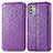 Funda de Cuero Cartera con Soporte Patron de Moda Carcasa S01D para Motorola Moto G Stylus (2021) Morado