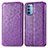 Funda de Cuero Cartera con Soporte Patron de Moda Carcasa S01D para Motorola Moto G31 Morado