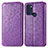 Funda de Cuero Cartera con Soporte Patron de Moda Carcasa S01D para Motorola Moto G60s Morado