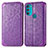 Funda de Cuero Cartera con Soporte Patron de Moda Carcasa S01D para Motorola Moto G71 5G Morado