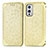 Funda de Cuero Cartera con Soporte Patron de Moda Carcasa S01D para OnePlus 9 5G Oro