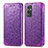 Funda de Cuero Cartera con Soporte Patron de Moda Carcasa S01D para OnePlus 9 Pro 5G Morado