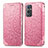 Funda de Cuero Cartera con Soporte Patron de Moda Carcasa S01D para OnePlus 9 Pro 5G Oro Rosa