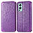 Funda de Cuero Cartera con Soporte Patron de Moda Carcasa S01D para OnePlus Nord 2 5G Morado