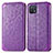 Funda de Cuero Cartera con Soporte Patron de Moda Carcasa S01D para Oppo A16e Morado