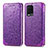 Funda de Cuero Cartera con Soporte Patron de Moda Carcasa S01D para Oppo A54 4G Morado