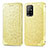 Funda de Cuero Cartera con Soporte Patron de Moda Carcasa S01D para Oppo F19 Pro+ Plus 5G Oro