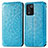 Funda de Cuero Cartera con Soporte Patron de Moda Carcasa S01D para Oppo K9S 5G Azul