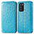 Funda de Cuero Cartera con Soporte Patron de Moda Carcasa S01D para Oppo Reno6 Pro 5G India Azul