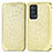 Funda de Cuero Cartera con Soporte Patron de Moda Carcasa S01D para Oppo Reno6 Pro+ Plus 5G Oro